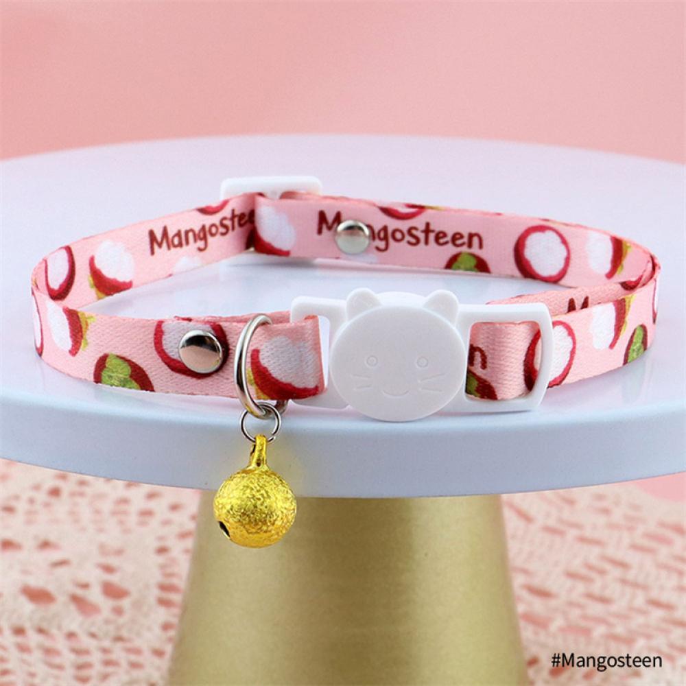 Vòng Cổ Cotton Polyester In Họa Tiết Trái Cây Có Khóa Cài Có Thể Điều Chỉnh Cho Thú Cưng A8O8