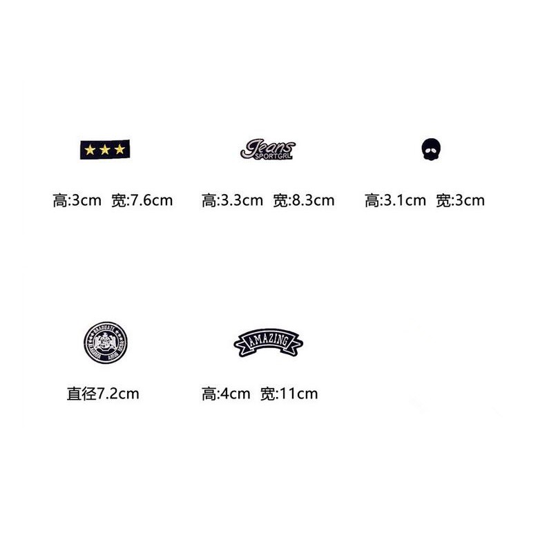 Miếng dán thêu hình slogan
