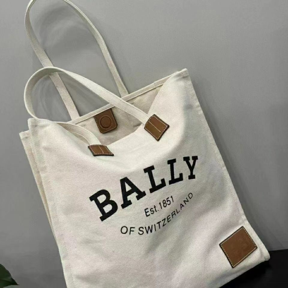 Bally BALLY Zhao Lusi Túi Xách Canvas Sức Chứa Lớn Phong Cách Mới Dễ Phối Đồ Có Khóa Hút