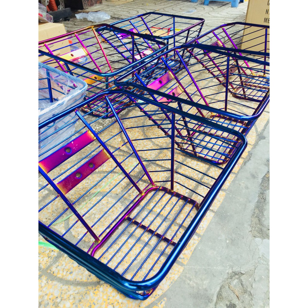 Rổ Inox xi Titan dành cho xe WAVE, DREAM, SIRIUS