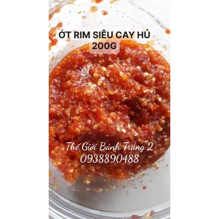 Hủ 200gr ớt rim siêu cayyy dùng chung bánh tráng