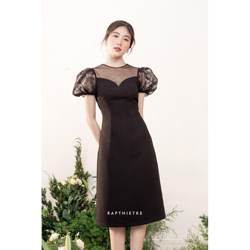 ĐẦM VÁY LALA 2 RẬP THIẾT KẾ - DÁNG DÀI TAY REN BỒNG | BigBuy360 - bigbuy360.vn