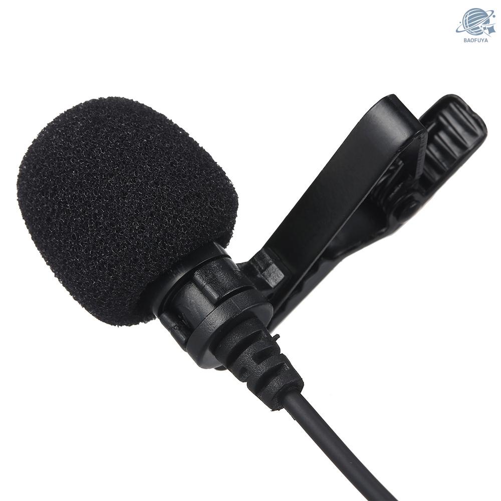 BF 3.5mm Recording Microphone Lapel Clip-on Mic for IOS Android/Windows Cellphones Clip Podcast Noiseless Microphone for Bloggers with 3.0m Wire 3.5mm Audio Adapter 4pin to 3 pin