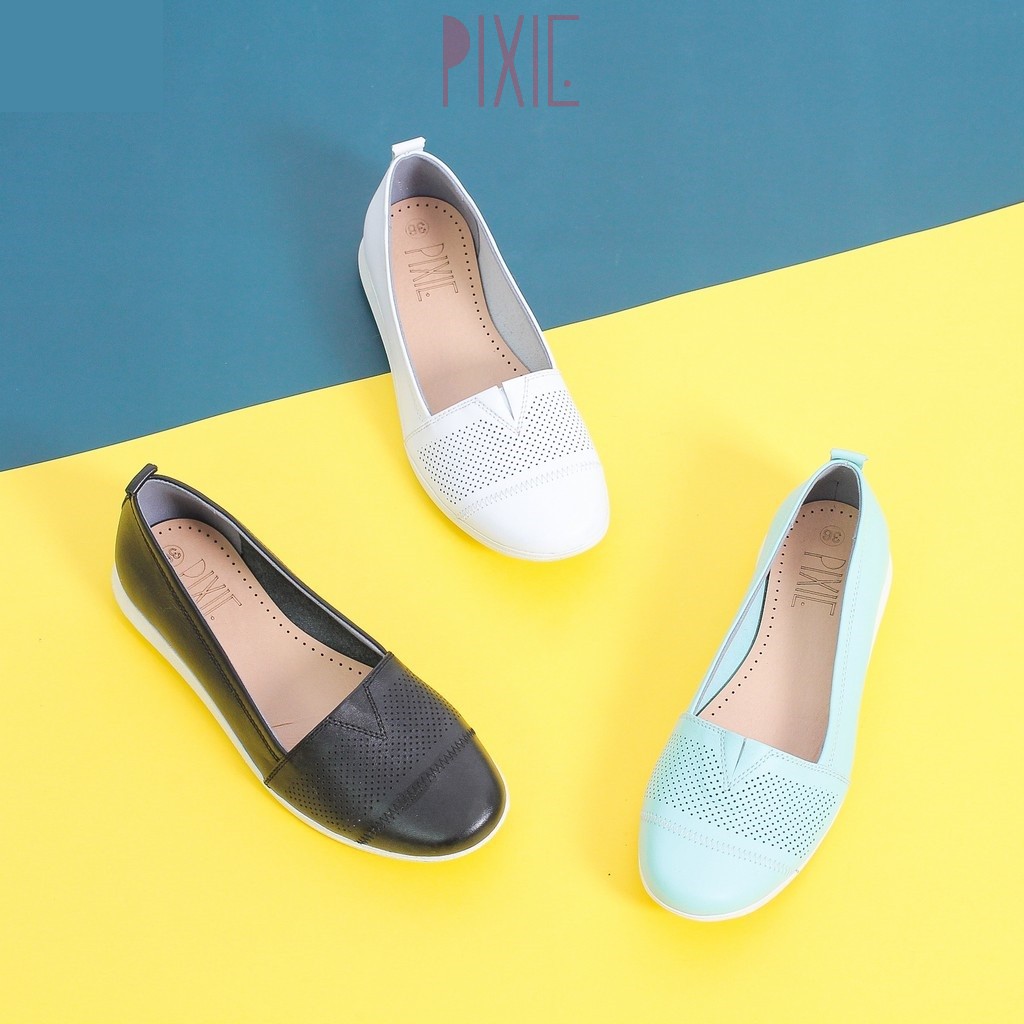 Giày Bệt Slipon Da Thật Cutout Pixie X481