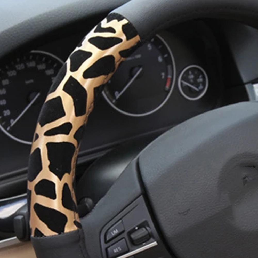 Vỏ Bọc Vô Lăng Họa Tiết Da Báo Bằng Lông Nhung Dành Cho Nữ