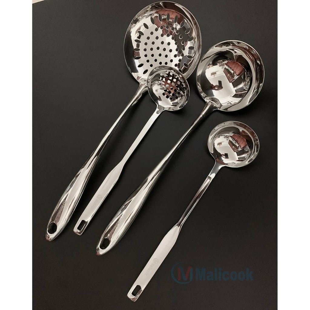 Muôi Canh, Lẩu Inox 304 Cao Cấp Malicook ( Muôi Thủng - Muôi Canh )[ XẢ KHO - FREESHIP]