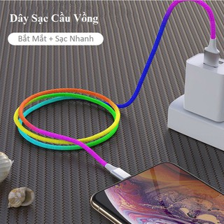 dây cáp sạc cổng type c,,micro dây dù siêu bền 7 màu sắc dài 1 mét bắt mắt