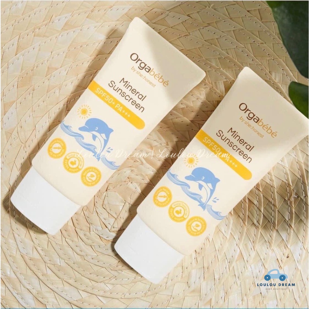 Kem chống nắng hữu cơ Orgabebe SPF 50PA+++ cho bé từ 3 tháng tuổi - Nội địa Hàn