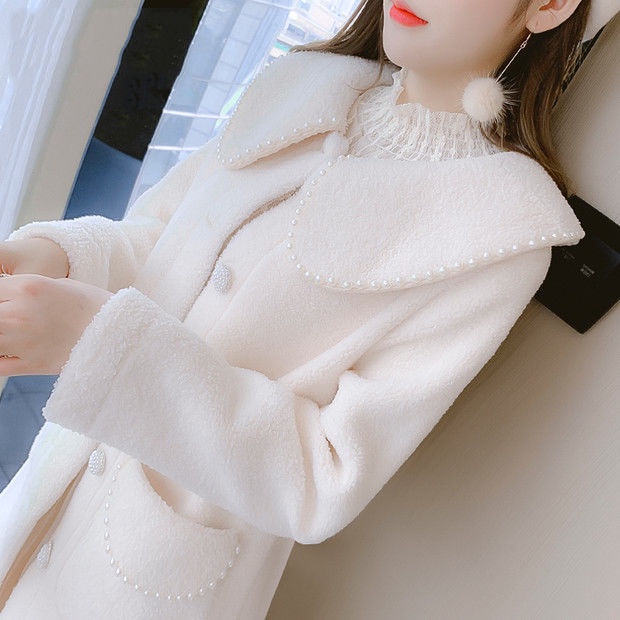 Áo Khoác Len Lông Cừu Hai Mặt Dày Dặn Dễ Phối Đồ Thời Trang 2021 Dành Cho Nữ 2021