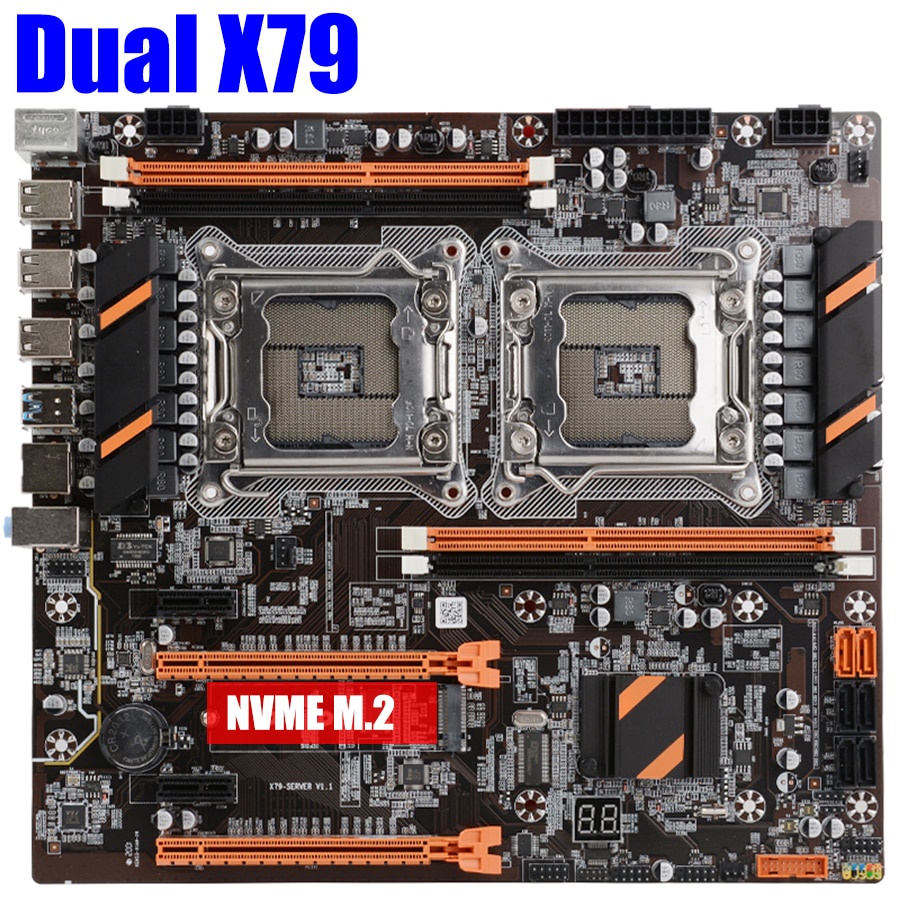 Mainboad X79 dual CPU socket 2011 hỗ trợ xeon e5 v2/v1
