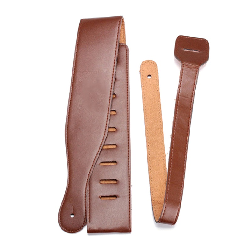 Dây Đeo Đàn Guitar Bằng Da Có Đệm 110-130cm, 3 Màu Tùy Chọn