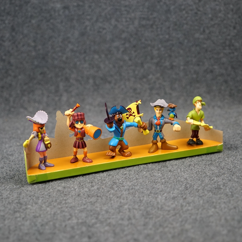 5Pcs Scooby-Doo Action Figure Toy Scooby-Doo Pirates Ahoy Collectible Model Ornaments Decoration Gift