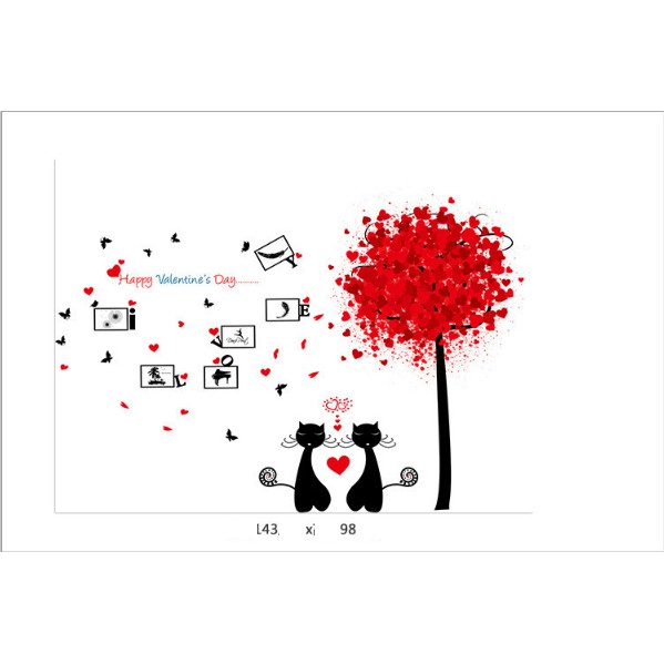 Decal trang trí Happy Valinetine Days
