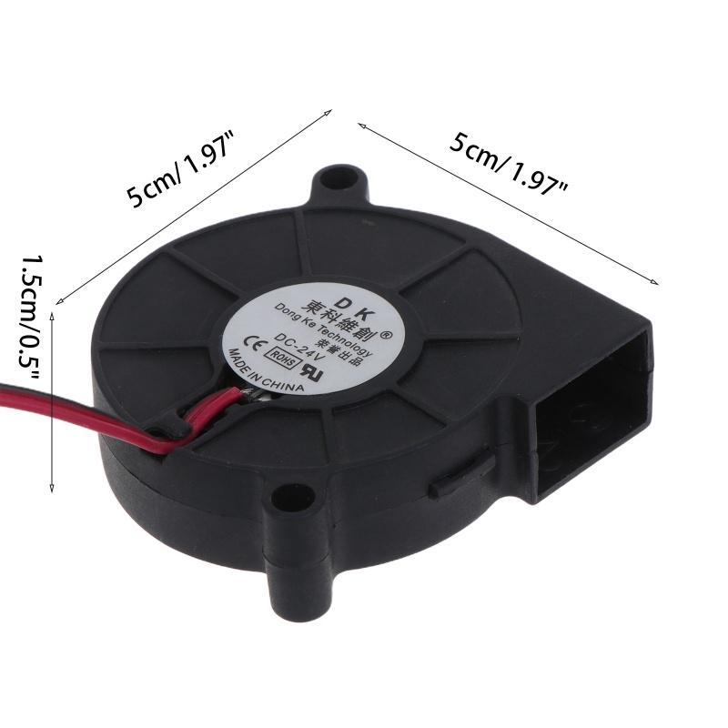 Quạt Tản Nhiệt Không Chổi Than cc 5 / 12 / 24V 2Pin 5015 4300R Cho Máy In 3D