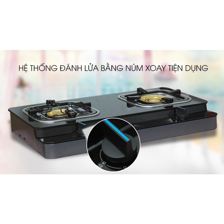Bếp gas Electrolux ETG728GKR Tr bày Mới 99%+Tặng dây gas-Tiết kiệm 15% gas,Đánh lửa Magneto,Đầu đốt bằng đồng thau