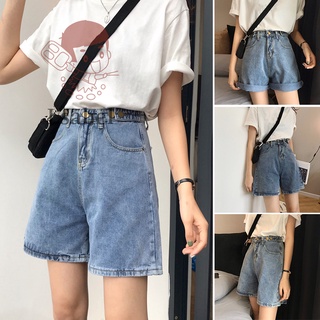 Quần Short Jeans Lưng Cao Thời Trang Cho Nữ