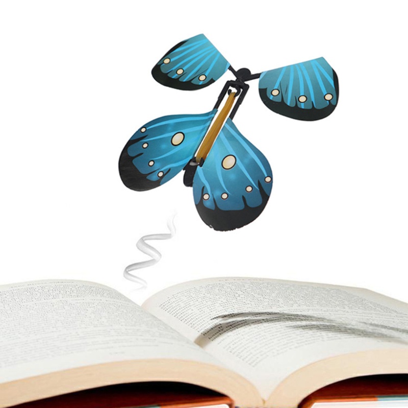 Bộ 10 đồ chơi bươm bướm bay lên năng lượng gió dây cao su cổ tích vui nhộn dành cho làm quà tặng