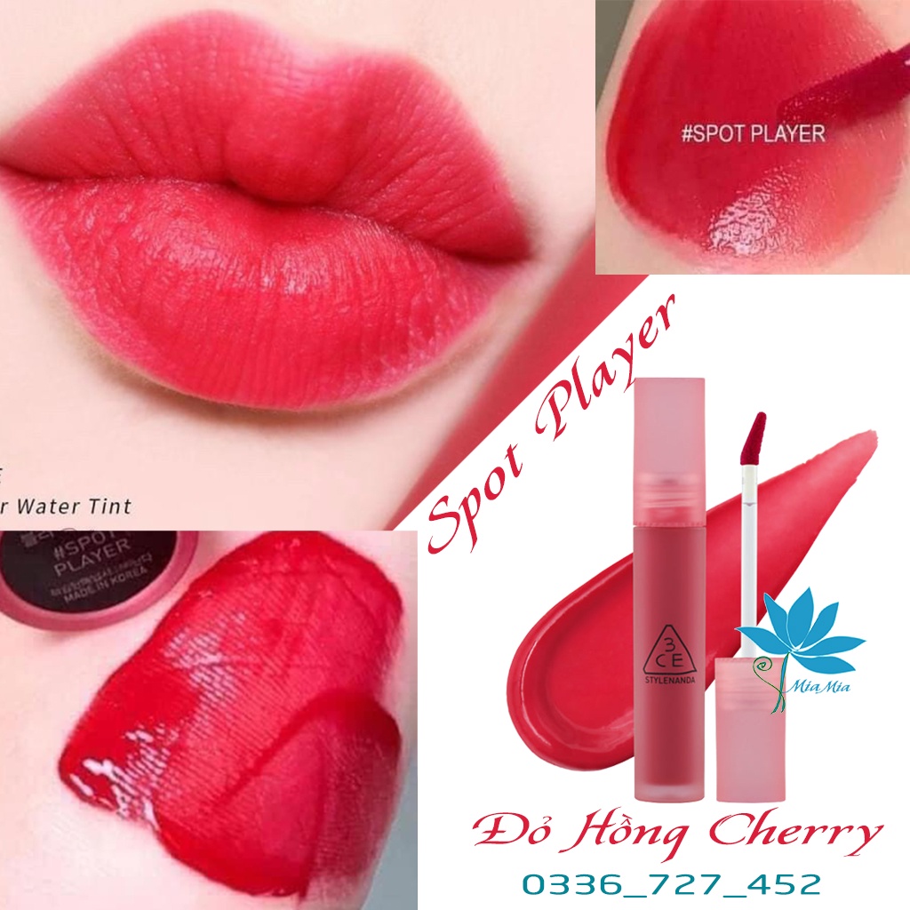 Son Kem Lì 3CE Blur Water Tint Spot Player - Màu Đỏ Hồng 4.6g Mềm Mịn Lâu Trôi Bền Màu