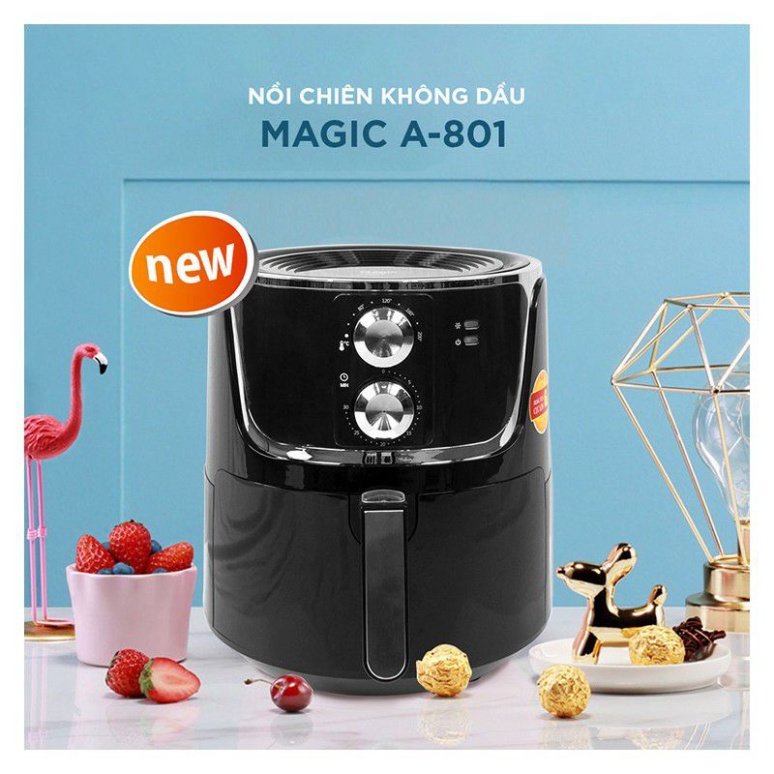 Nồi chiên không dầu MAGIC KOREA A801 6L chống dính công suất 1800W bảo hành 12 tháng