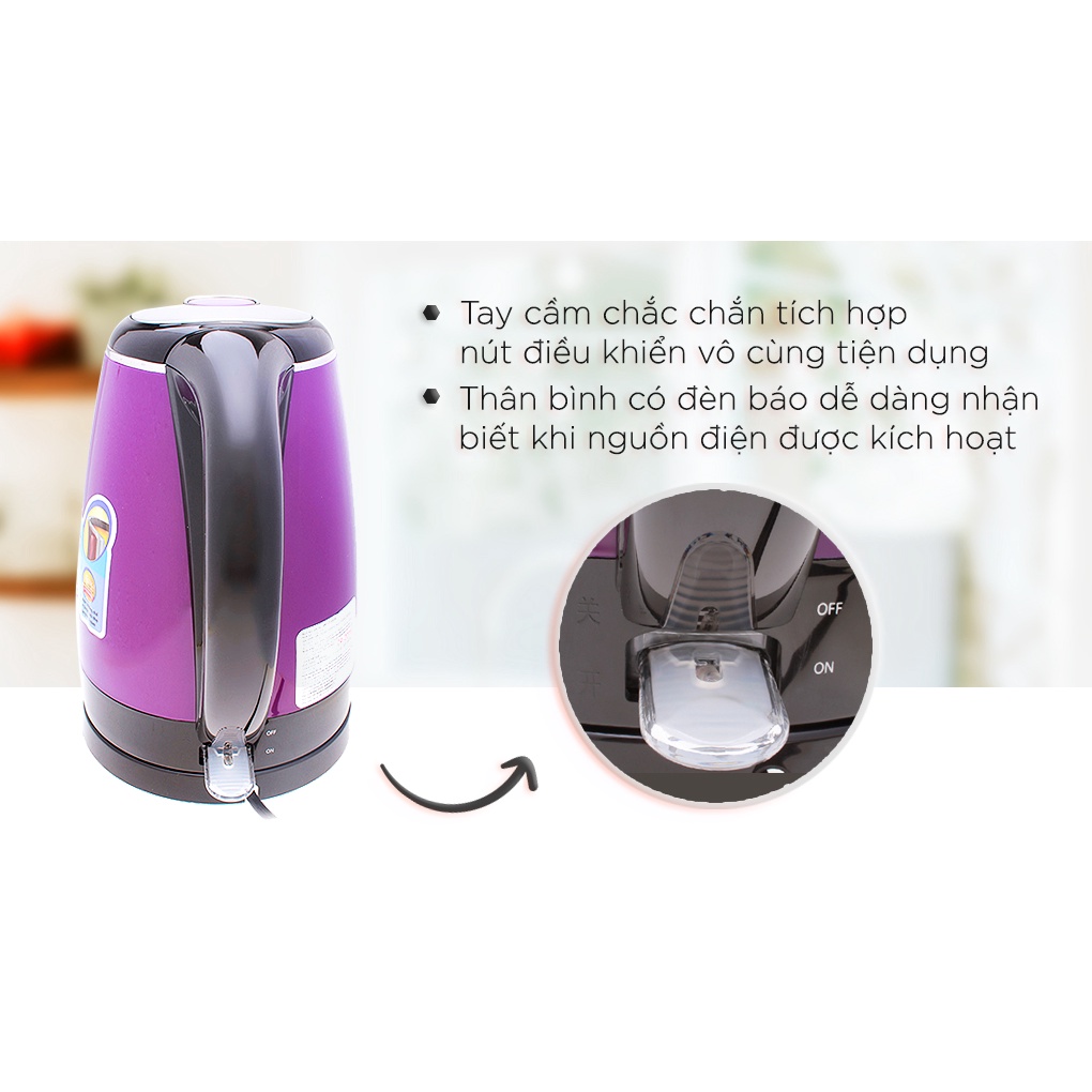 Bình đun siêu tốc SUPOR Safety Touch 2 Lớp Inox 304 1.7L SWF17S18AVN  & Nồi áp suất điện Tefal 6.0L CY601868