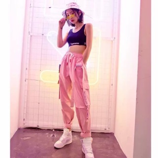 [Sẵn ] Quần jogger Dây Unisex nam nữ kaki
