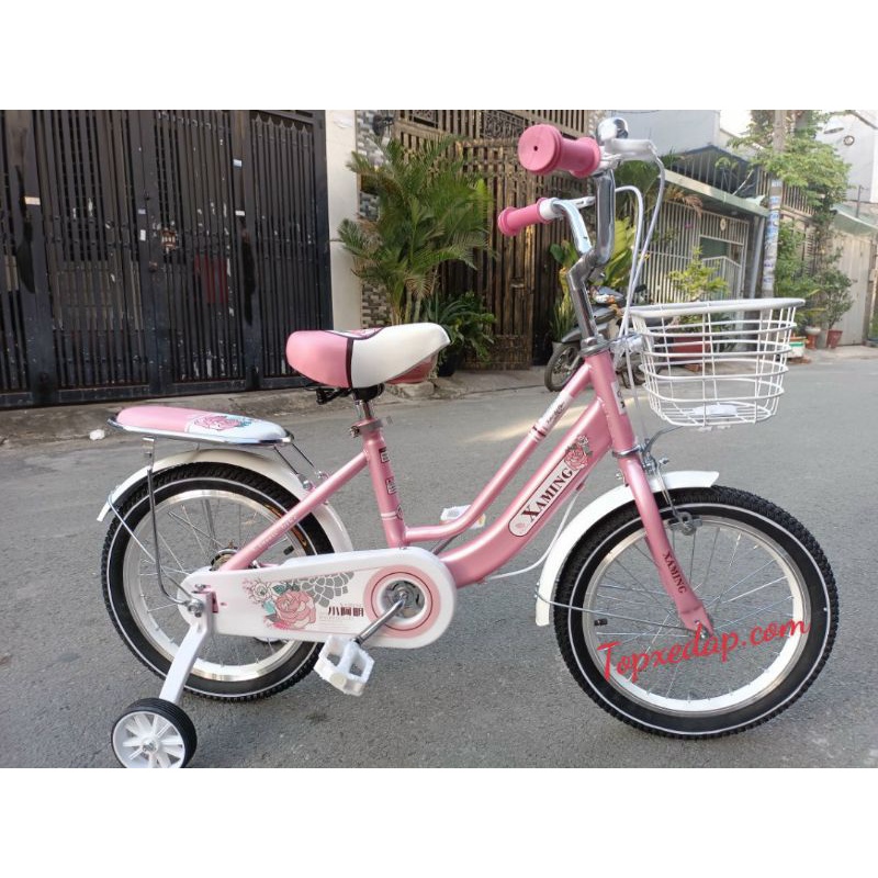 xe đạp 16inch cho bé gái từ 4-7 tuổi, bảo hành 2 năm ( lắp ráp hoàn chỉnh )
