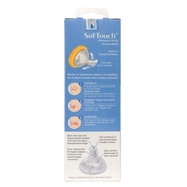 Bình sữa Pigeon SofTouch Peristaltic PLUS cổ rộng 160ml/ 240ml