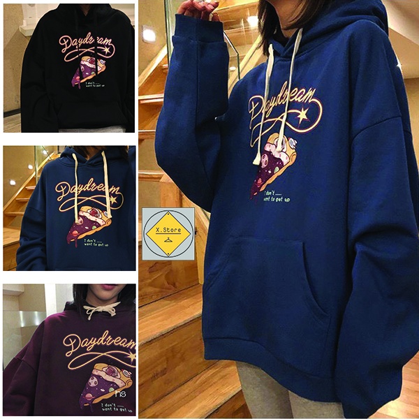 Áo Hoodie Nam Nữ Bánh Pizza 3 Màu Có Ảnh Thật +Video Tự Chụp - Áo Thu Đông Chất Nỉ Mềm Mịn Hottrend 2021 Unisex X.Store
