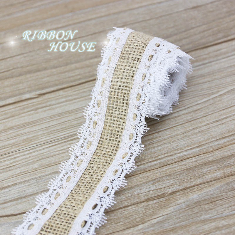 Cuộn Dây Ruy Băng Ren Trang Trí Tiệc Cưới Dài 5M