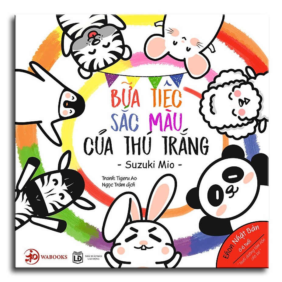 Sách - Ehon Màu sắc - Bữa tiệc sắc màu của thú trắng