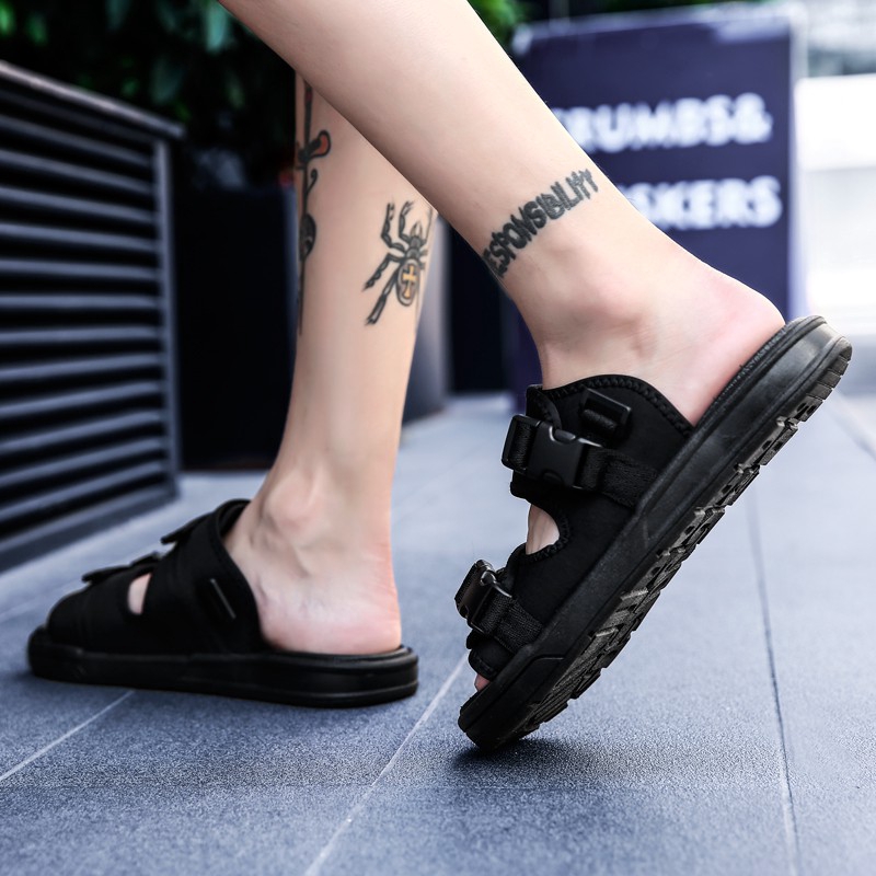 Giày quai hậu phong cách unisex 2 quai đeo ngang thời trang hè trẻ trung cá tính