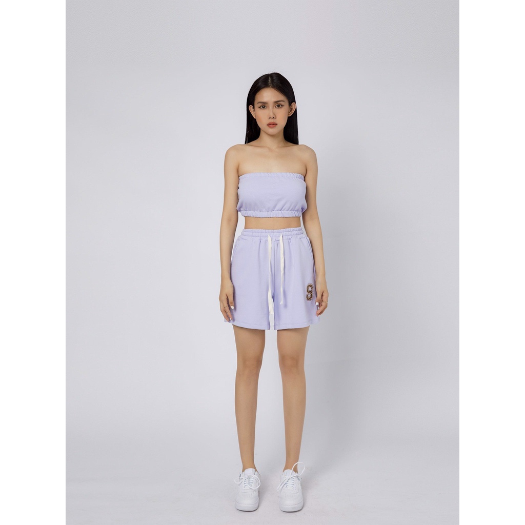 Set Đồ Nữ Active Basic Straight Neckline ,Chất Liệu Nỉ Da Cá Thoải Mái, Năng Động,WSD000039,SOMEHOW
