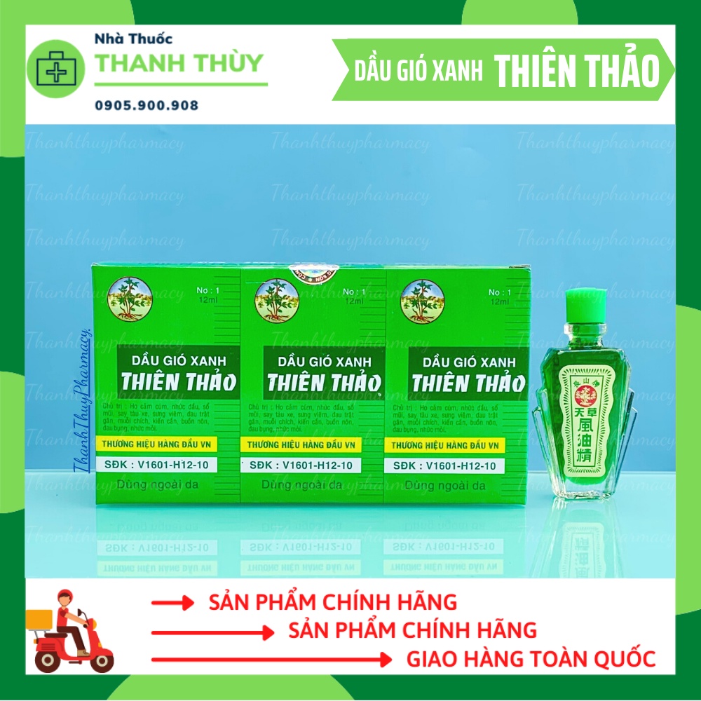 Dầu Gió Xanh Thiên ThảoGiúp Giảm Đau Nhức Đầu, Đau Bụng, Chóng Mặt