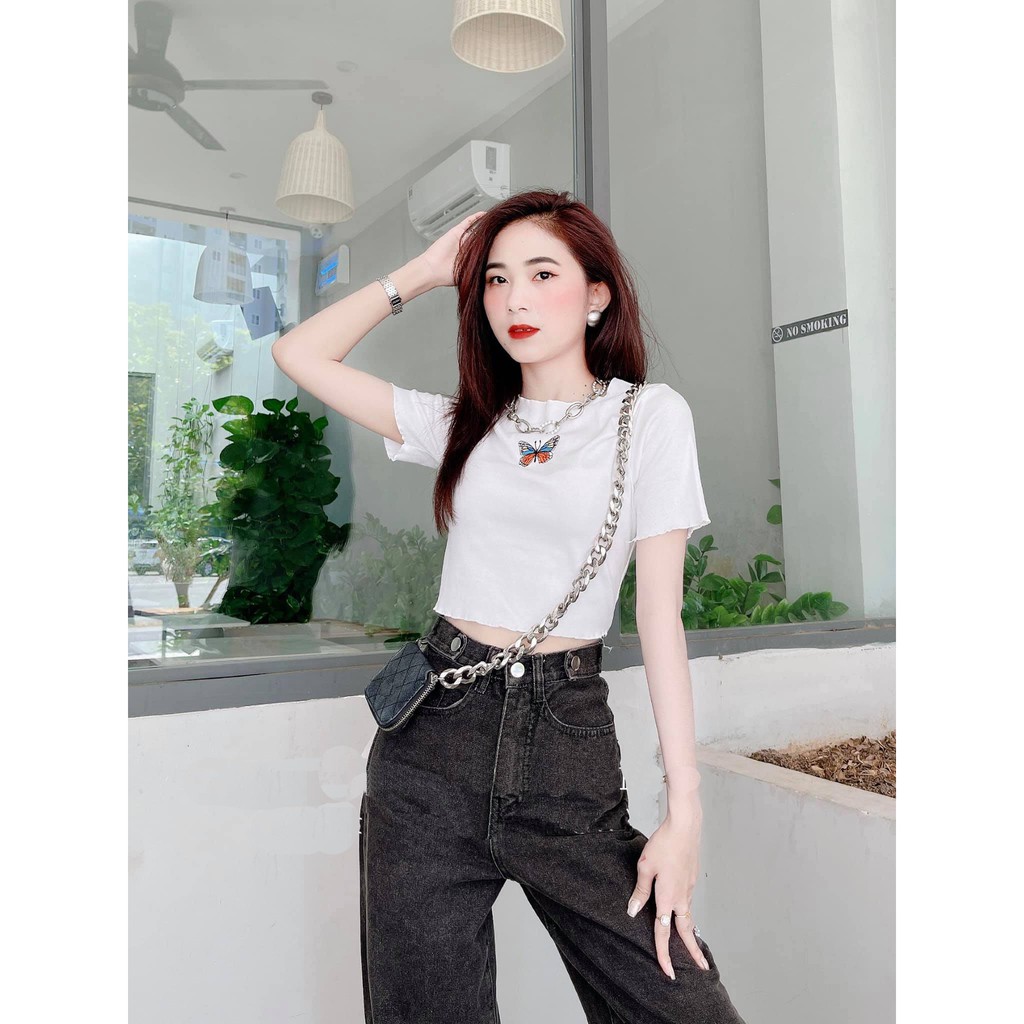 [ NY63 ] QUẦN JEAN ỐNG RỘNG NỮ LƯNG CAO LAI TUA PHỐI 2 CẠP CHỈNH MÀU XÁM ĐEN CAO CẤP NITI ĐỦ SIZE S, M, L SIÊU XỊN SÒ