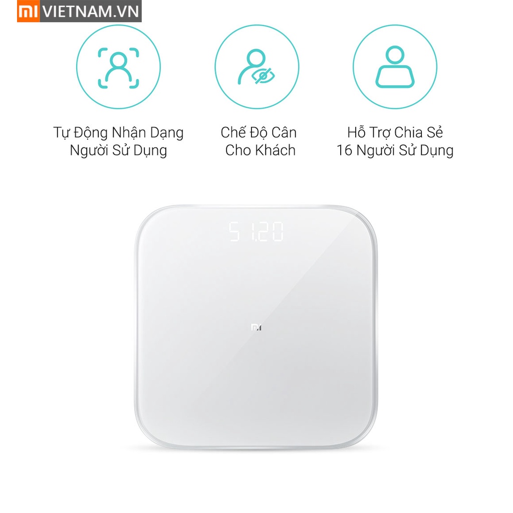 CHÍNH HÃNG - Cân sức khỏe Xiaomi Mi Smart Scale gen 2 - Bản Quốc Tế