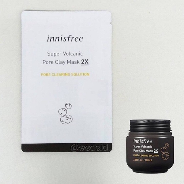 [ Sẵn- Auth] Sample Mặt nạ Super Volcanic Pore Clay Mask Innisfree 2X 3ml