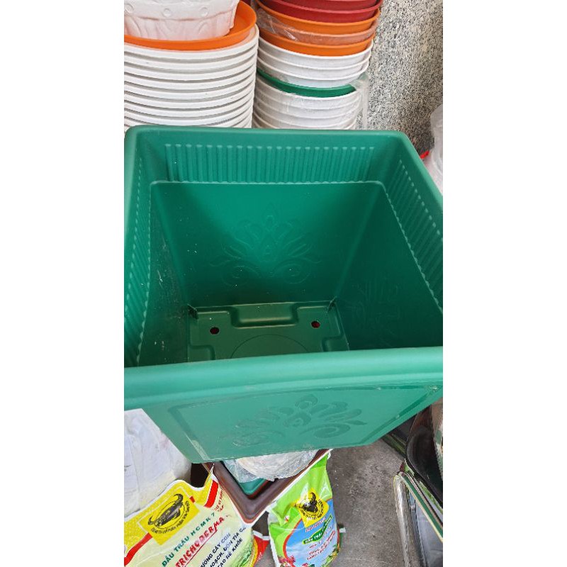 chậu nhựa vuông đường kính 35cm