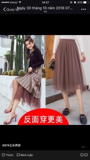 Váy voan mặc được 2 kiểu