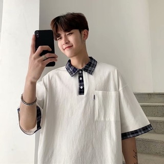 Áo Polo Tay Ngắn Màu Trơn Phong Cách Hàn Quốc Size M-2Xl Dành Cho Nam