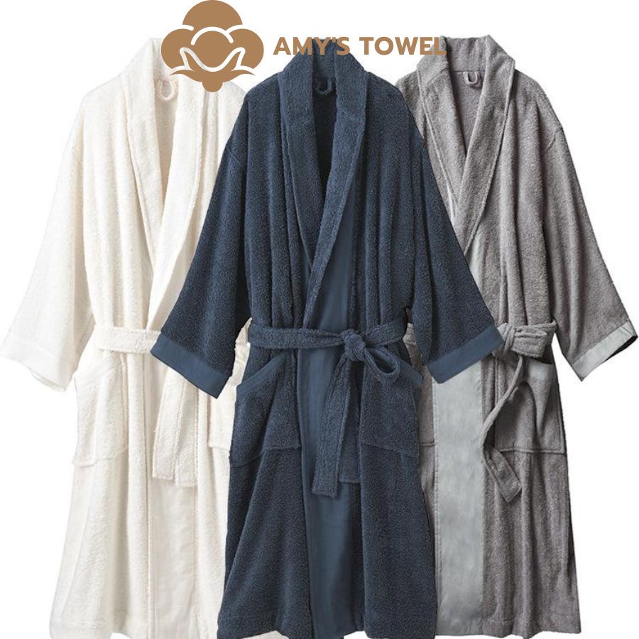 Áo Choàng Tắm Áo Choàng Ngủ Bông Cao Cấp 100% Cotton Xuất Dư Dày Đẹp Sang Chảnh