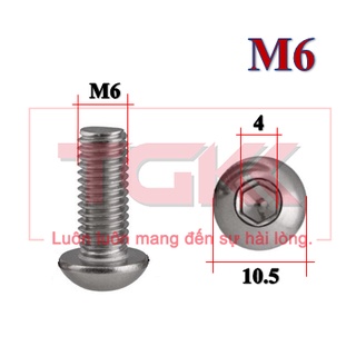Bulong LGC chỏm cầu inox 304 M6