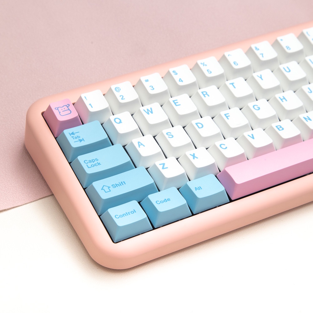 132 phím Milk Cap Keycaps Cherry Profile Nhật Bản PBT Dye Sub bàn phím cơ học Keycap