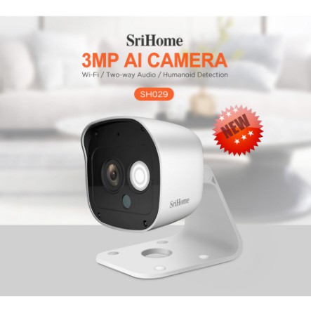 Camera IP Wifi thế hệ mới SriHome - 3.0mpx siêu nét chống nước SH029