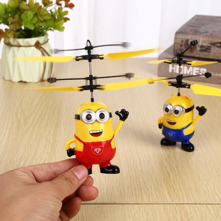 Đồ Chơi Minion Bay Cảm Biến - Máy Bay Minion Cảm Biến Hồng Ngoại Xinh Xắn, Dễ Thương