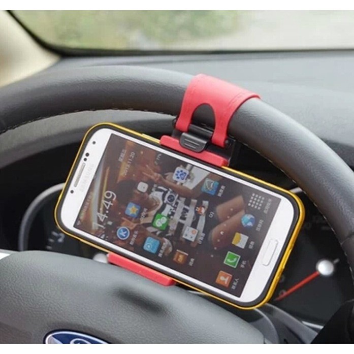 Giá kẹp điện thoại trên vô lăng ô tô xe hơi | BigBuy360 - bigbuy360.vn