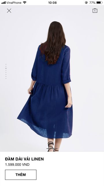 Đầm dài vải linen Za ra Long Linen Dress