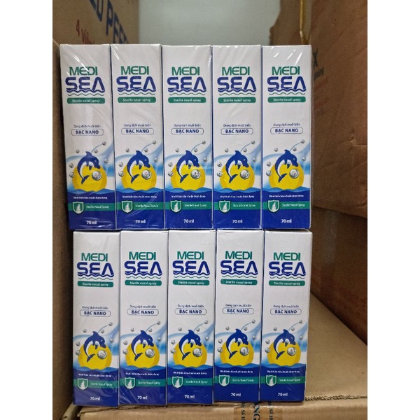 Dung dịch Xịt mũi Sát khuẩn nước muối biển bạc nano Medi Sea