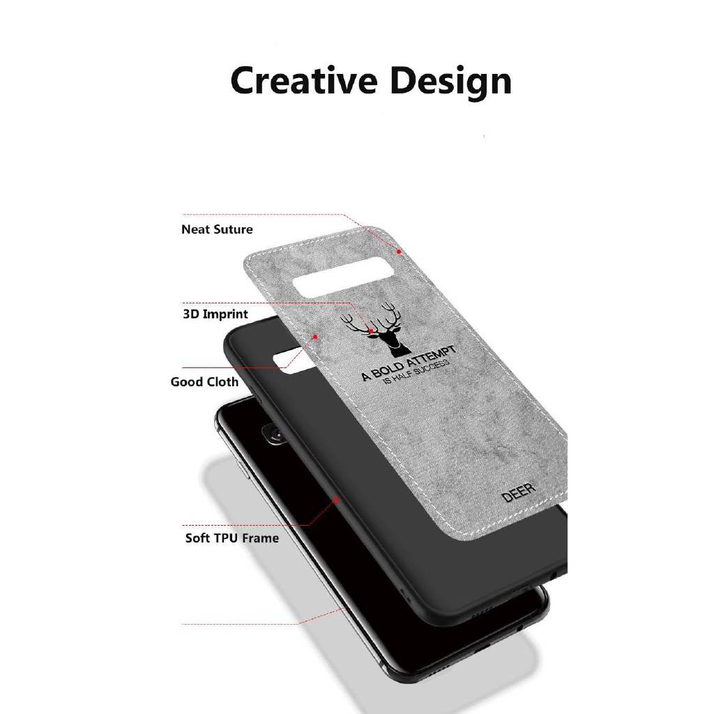 Ốp điện thoại viền silicone mềm họa tiết hươu cho Samsung Galaxy M31 M30S M21 A71 5G A21 A01 A20S S10 Lite | BigBuy360 - bigbuy360.vn