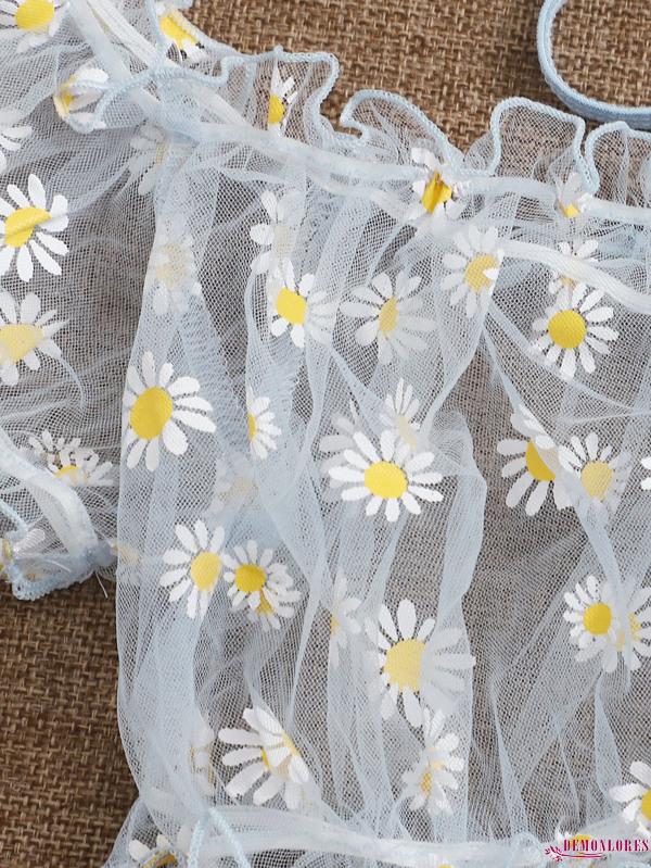 Set Áo Croptop Trễ Vai Kèm Quần Lót Quyến Rũ Cho Nữ