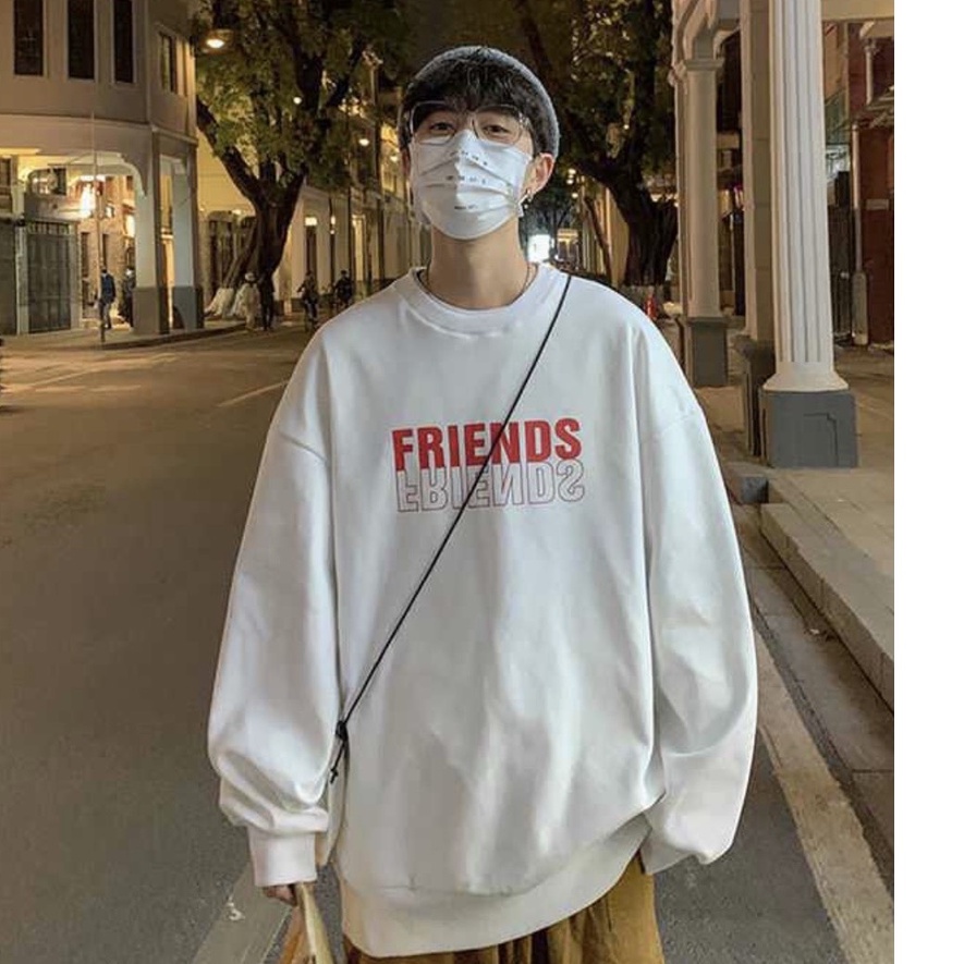 [ Mã 12FASHIONSALE1 giảm 10K đơn 50K ] Áo sweater. áo nỉ in chữ FRIENDS nỉ cotton forrm rộng unisex phong cách Ulzzang | BigBuy360 - bigbuy360.vn